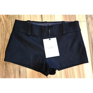 Jen Ceballos x Mango Short Shorts Womens Black Size 4 Belt Loops‎ Side Zip NWT